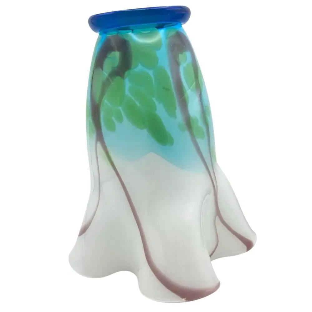 Hand Blown Art Glass Vase  9